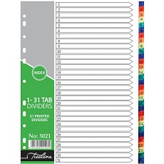 Treeline PVC File Dividers - 1 - 31